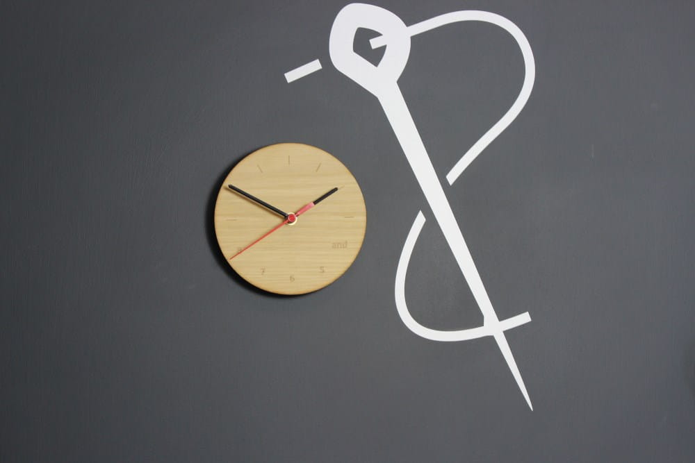 Laser Cut Minimalist Wooden Wall Clock