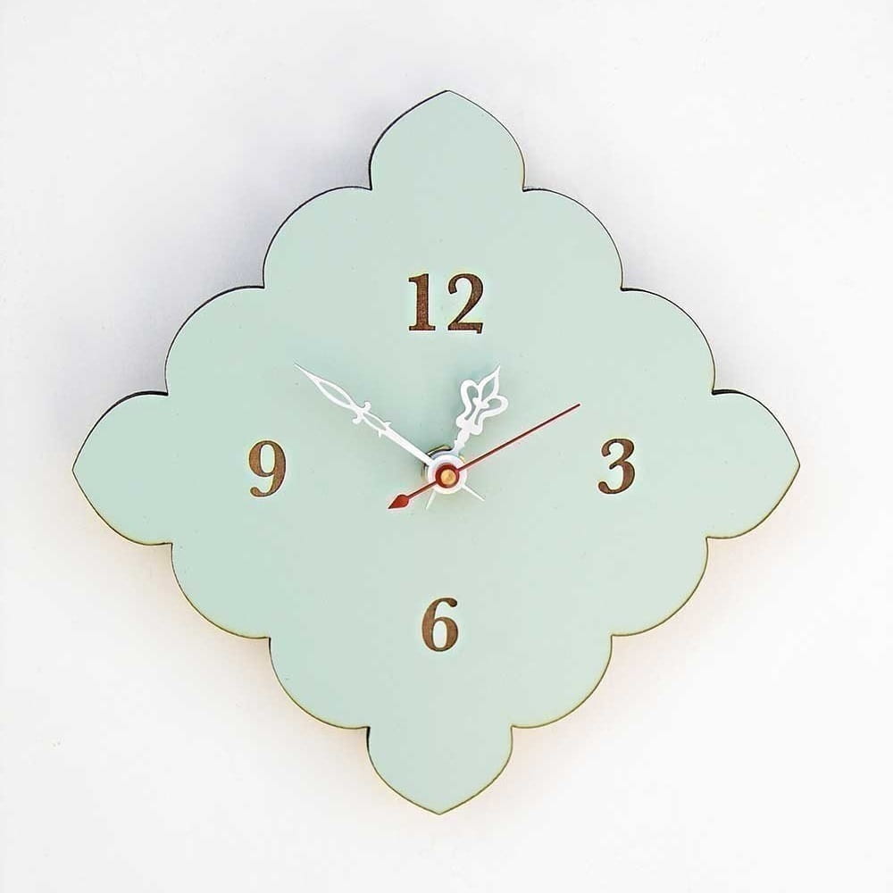 Laser Cut Tiny Scalloped Wall Clock