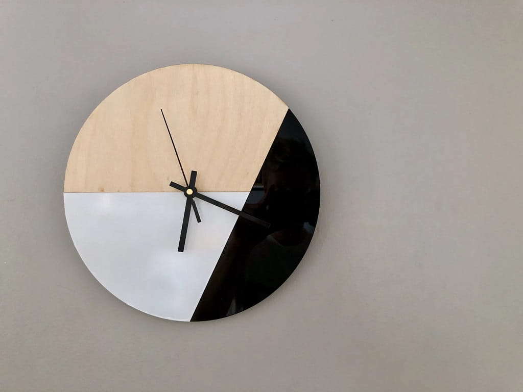 Laser Cut Wooden Modern Clock