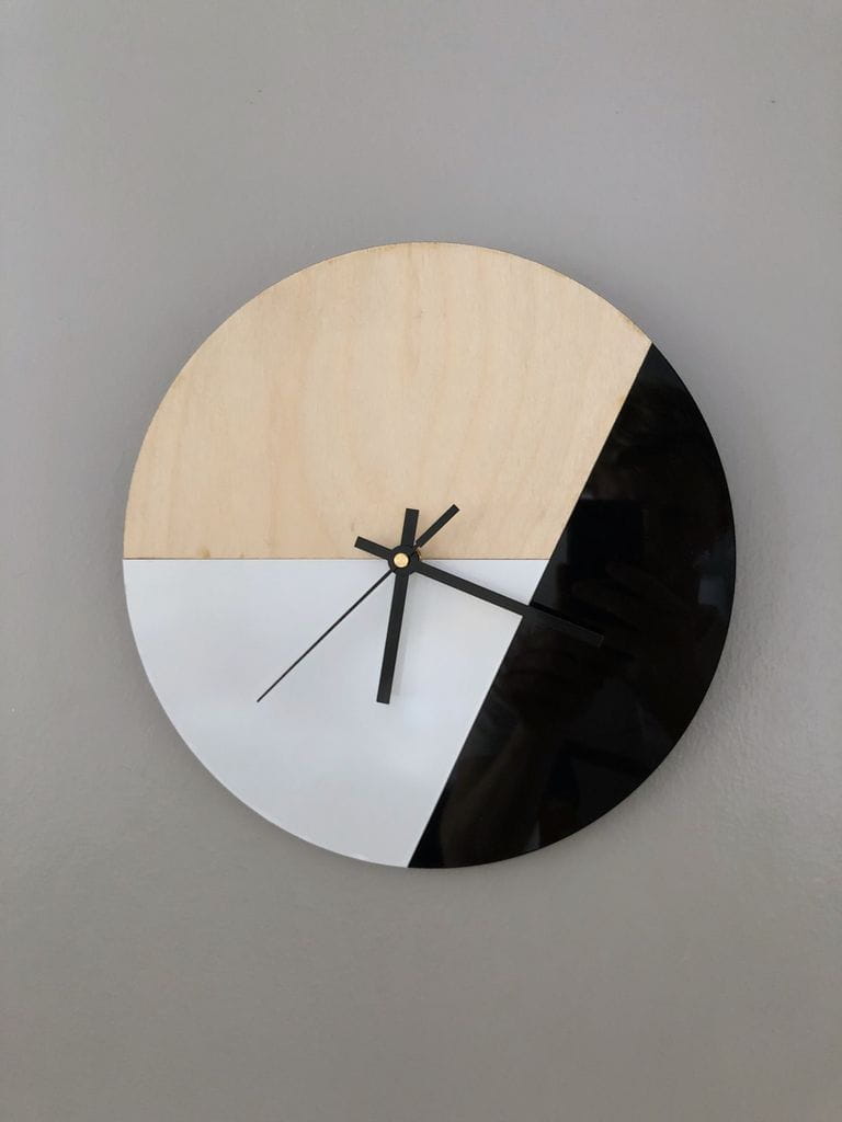 Laser Cut Wooden Modern Clock