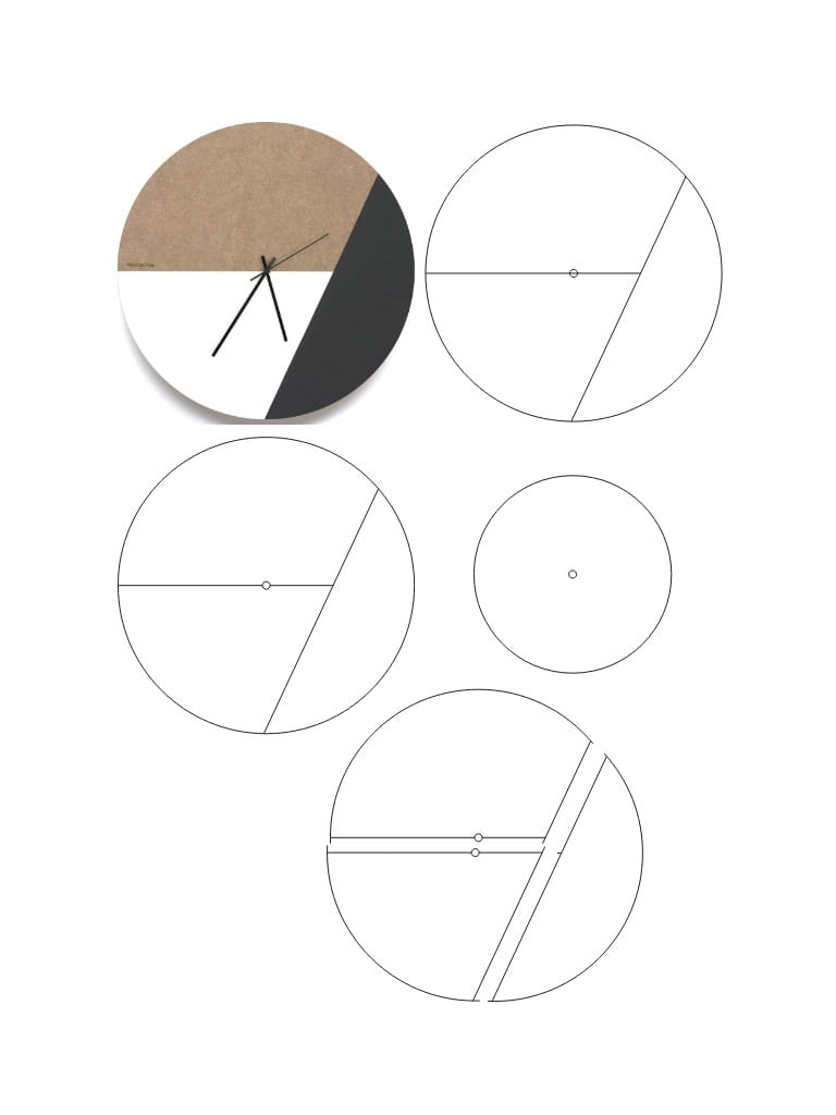 Laser Cut Wooden Modern Clock