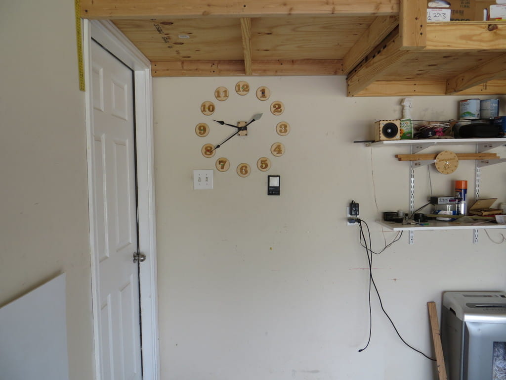Laser Cut Wooden Number Wall Clock