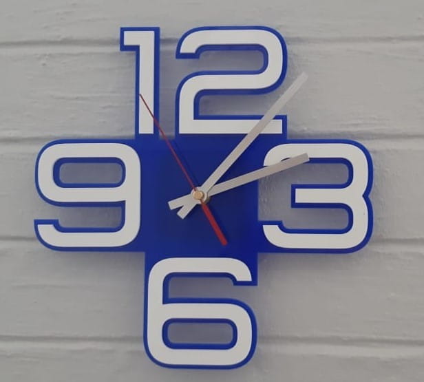 Laser Cut Modern Big Numbers Wall Clock
