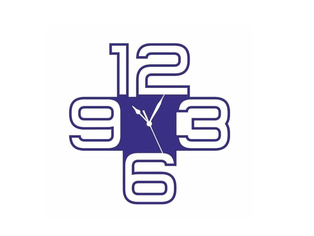 Laser Cut Modern Big Numbers Wall Clock