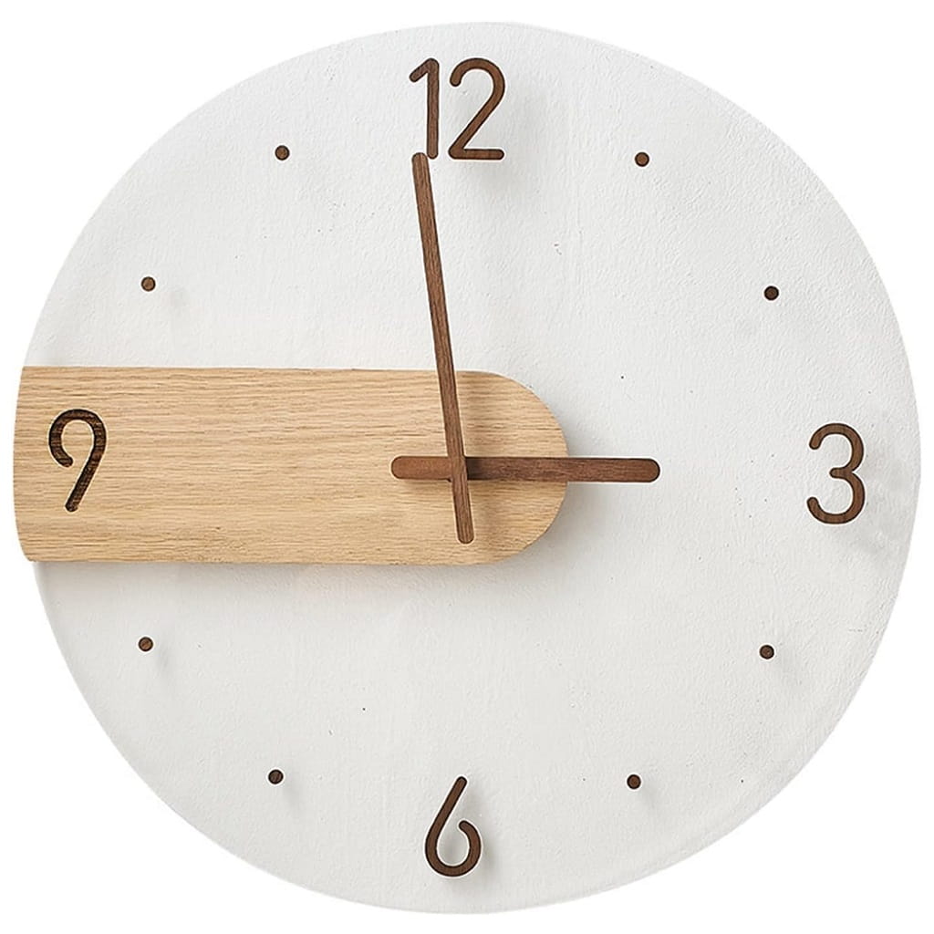 Laser Cut Modern Minimalist Acrylic and Wooden Wall Clock