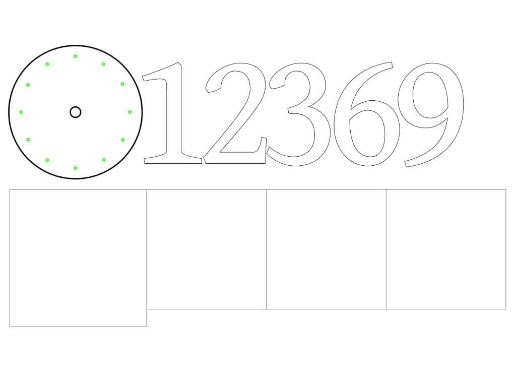 Laser Cut Wooden Frameless Wall Clock