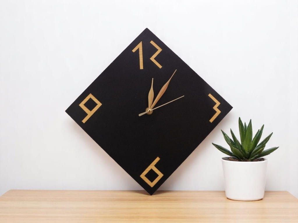 Laser Cut Minimalist Analog Wall Clock