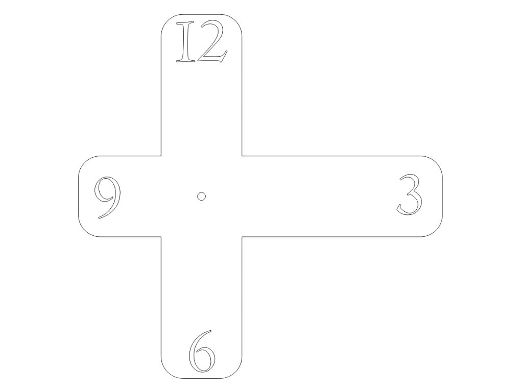 Laser Cut Modern Design Wall Clock