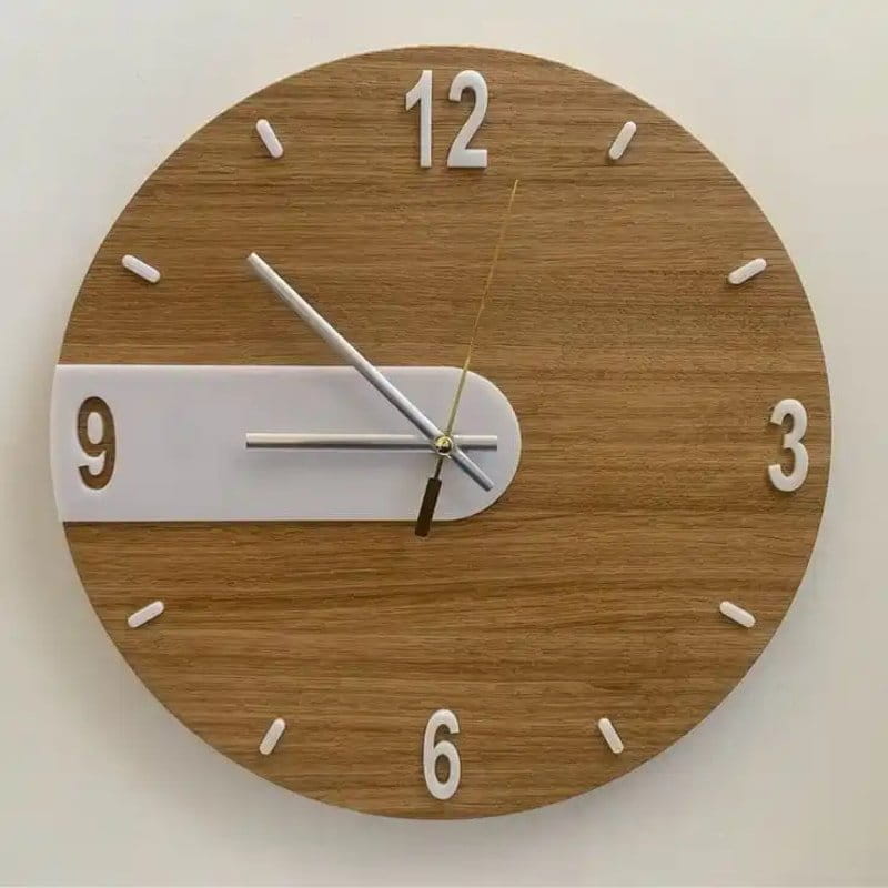 Laser Cut Modern Wooden Wall Clock