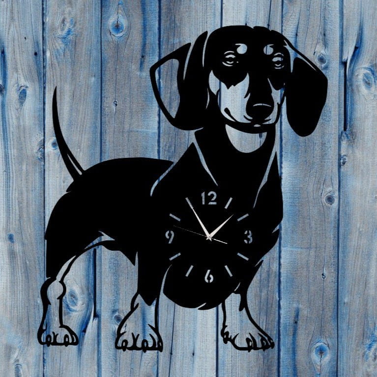 Laser Cut Dachshund Dog Wall Clock