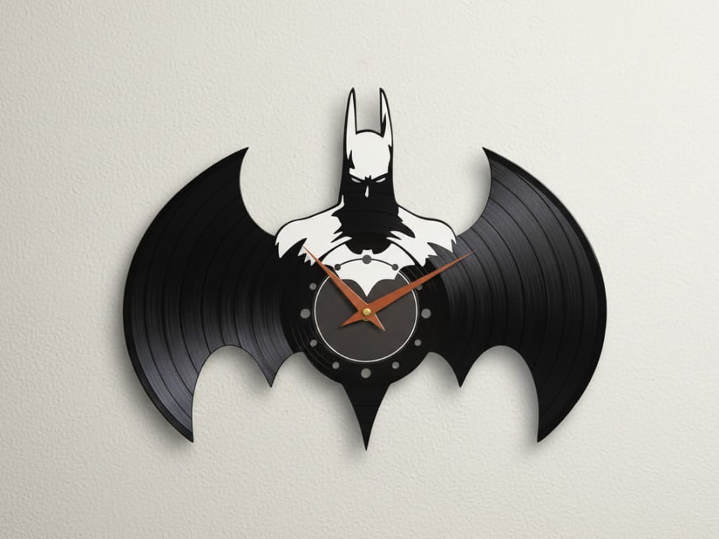 Laser Cut Batman Vinyl Record Wall Clock
