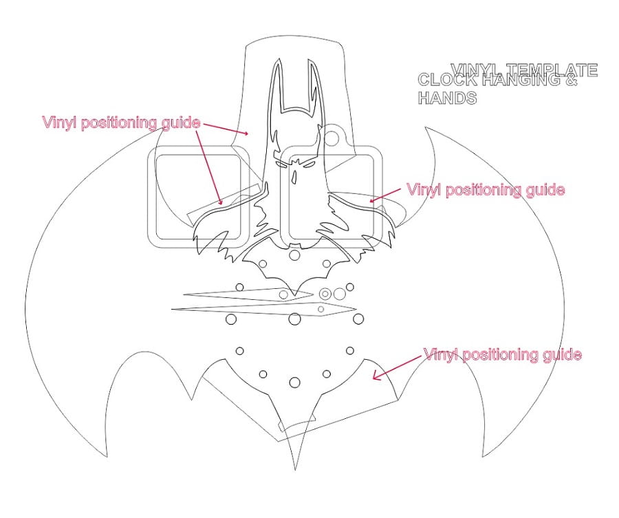 Laser Cut Batman Vinyl Record Wall Clock