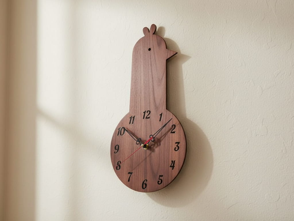 Laser Cut Wooden Duck Wall Clock
