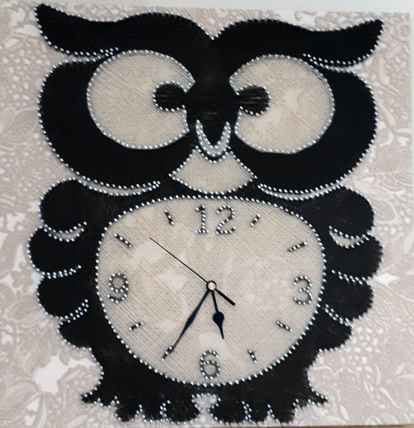 Laser Cut Owl Shaped Wall Clock for Kids Room