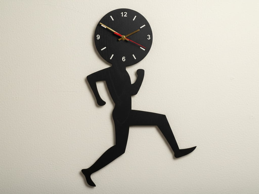 Laser Cut Uomino Running Man Wall Clock