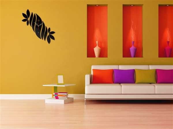 Laser Cut 3D Modern Leaves Style Wall Clock