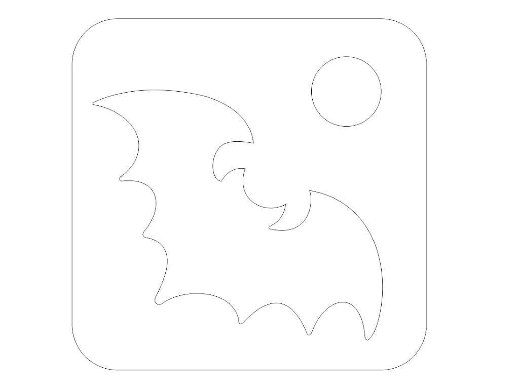 Laser Cut Wooden Bat Tea Coaster