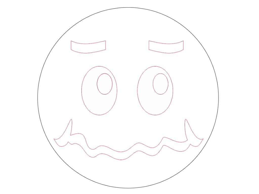 Laser Cut Wooden Smiley Face Emoji Coaster