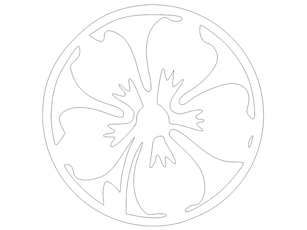 Laser Cut Wooden Hibiscus Flower Coaster