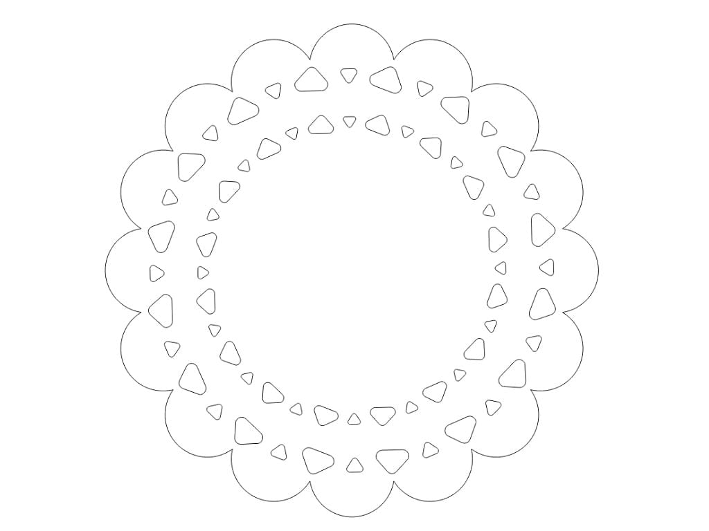 Laser Cut Decorative Tea Cup Coaster