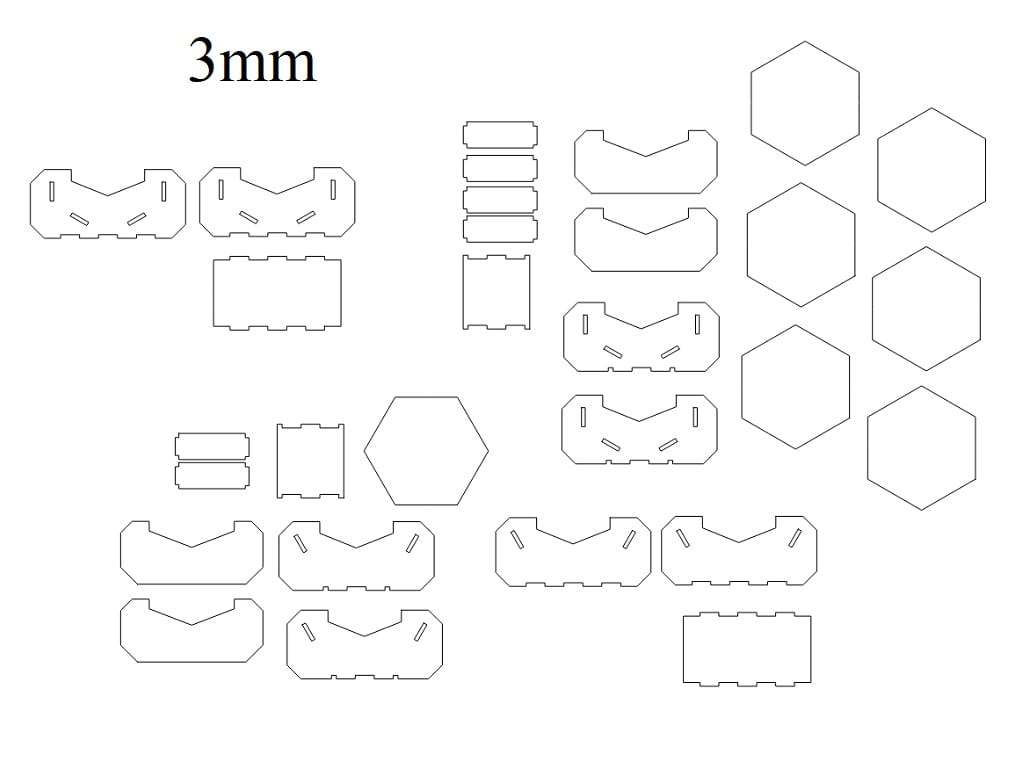 Laser Cut Wooden Coaster Set with Stand