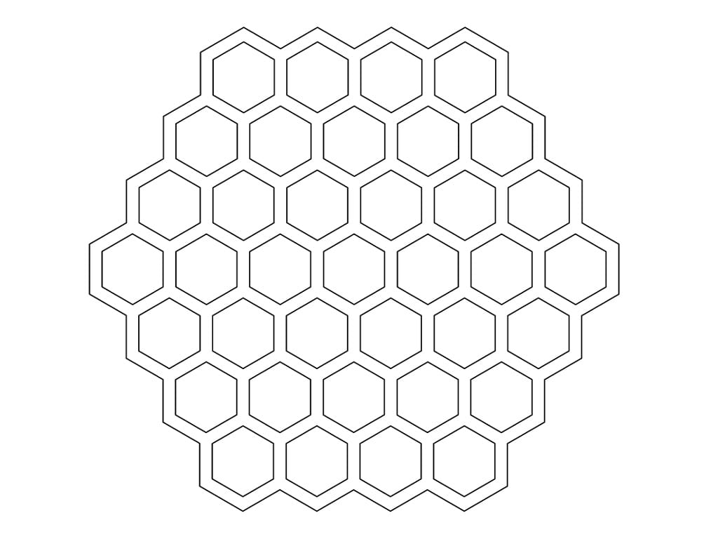 Laser Cut Honeycomb Hexagon Wooden Coaster