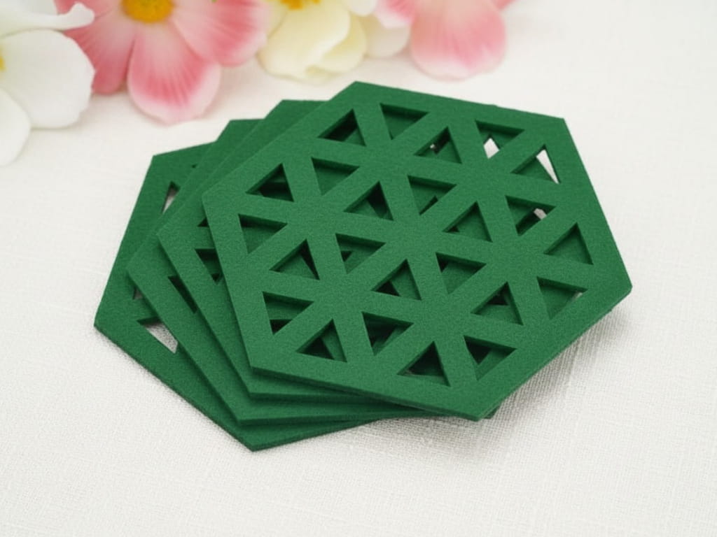 Laser Cut Hexagon Felt Coaster