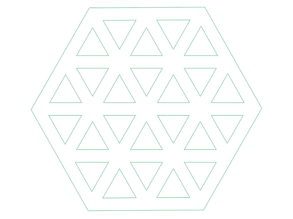 Laser Cut Hexagon Felt Coaster