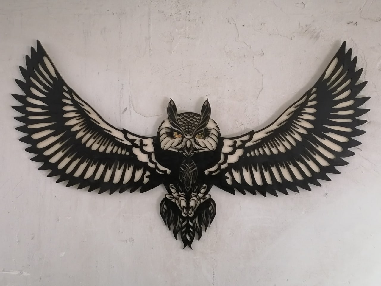 Wood Owl Wall Panel Decoration Laser Cut File