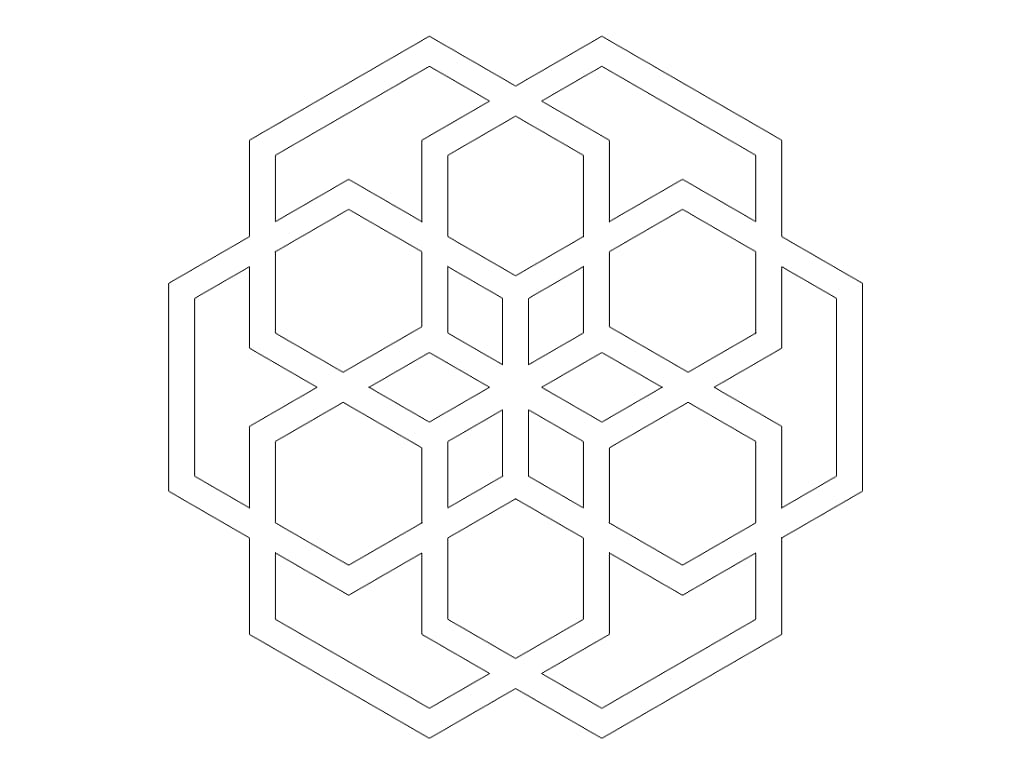 Laser Cut Hexagon Wooden Coaster