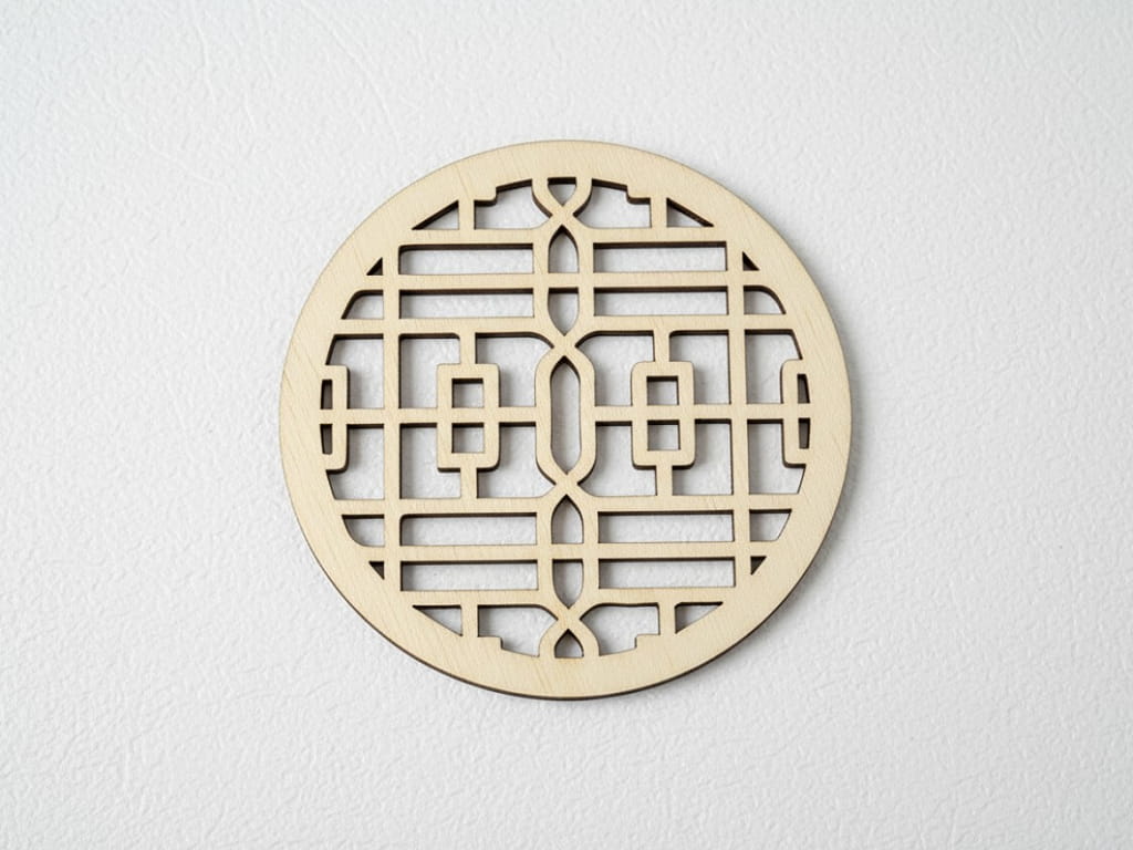 Laser Cut Modern Wooden Coaster