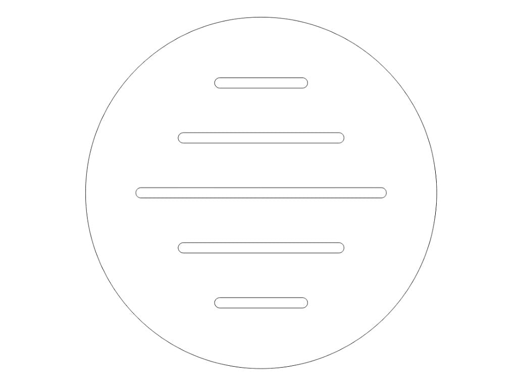 Laser Cut Round Wood Heat Pads Trivet