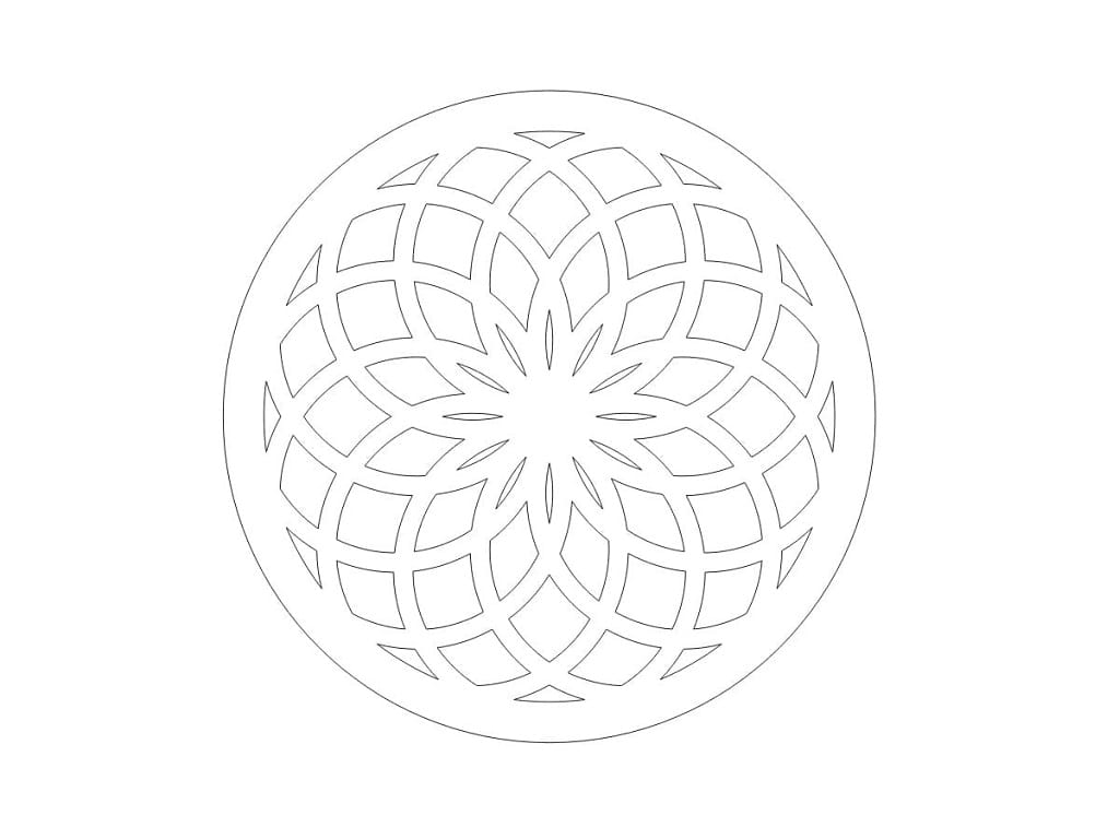 Laser Cut Flower of Life Wooden Drink Coaster