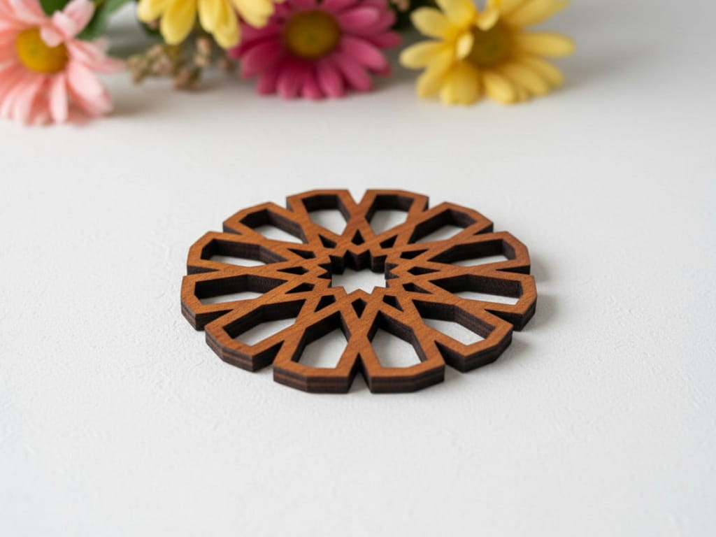 Laser Cut Wooden Drink Coaster