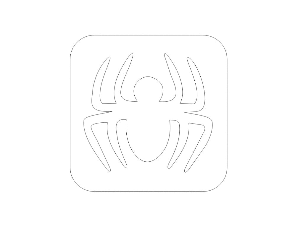 Laser Cut Wooden Drink Coaster with Spider Cutout Design