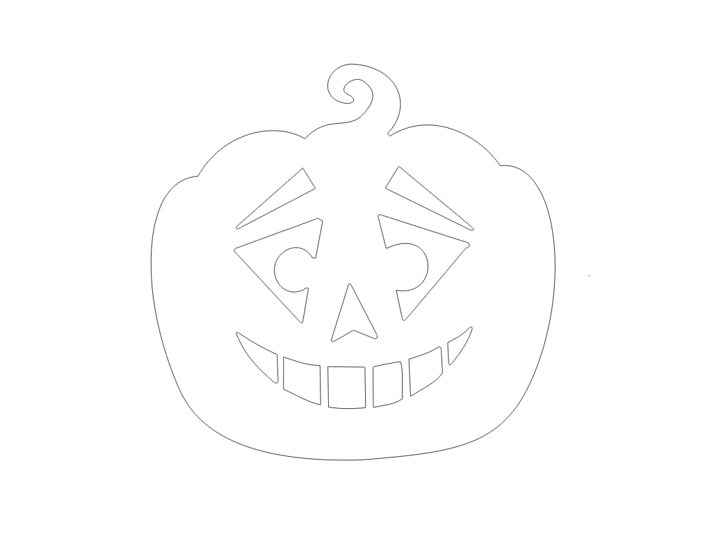 Laser Cut Wooden Jack O Lantern Coaster