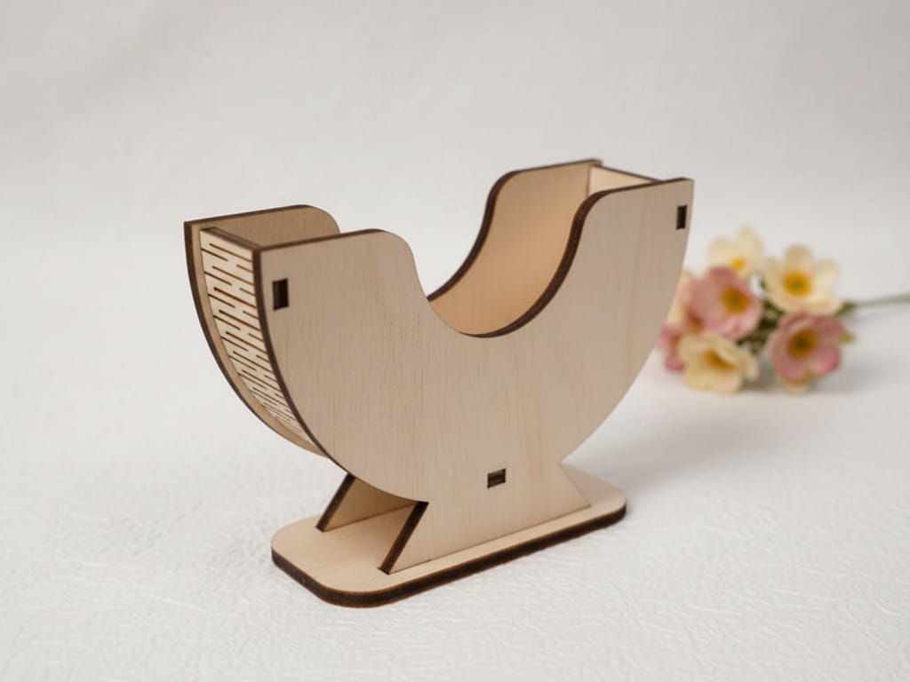 Laser Cut Coaster Set with Stand for Kitchen Home and Office