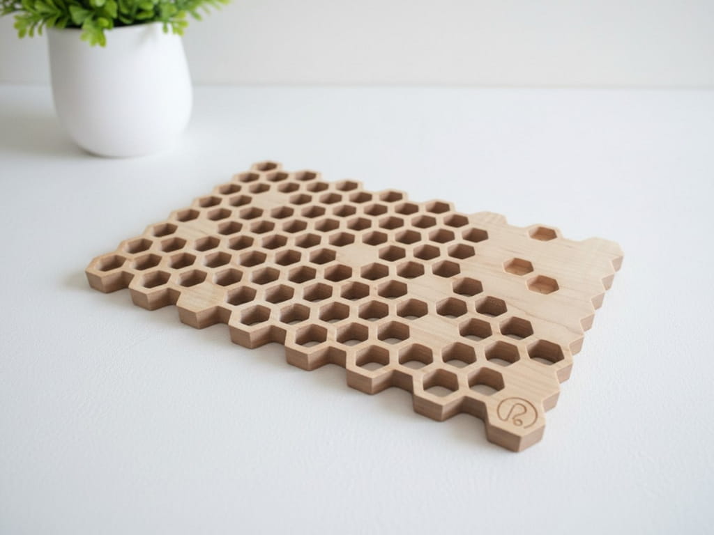 Laser Cut Honeycomb Trivet Heat Resistant Mat for Hot Pots