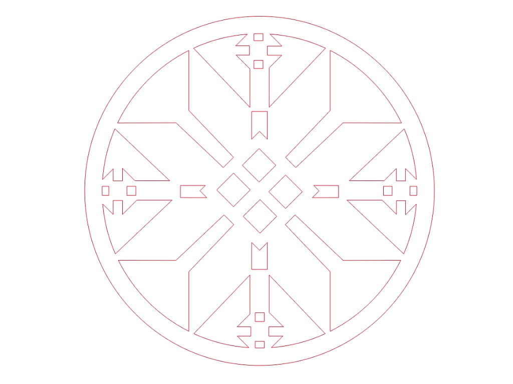 Laser Cut Wooden Geometric Flower Drink Coaster