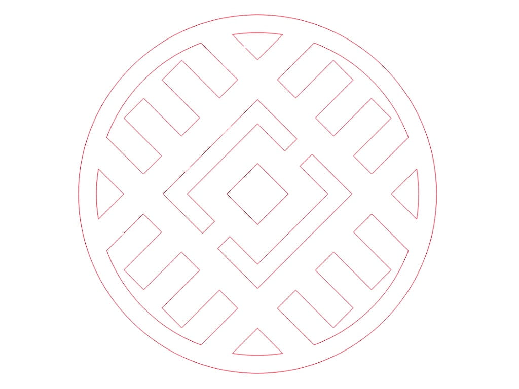 Laser Cut Wooden Modern Geometric Drink Coaster
