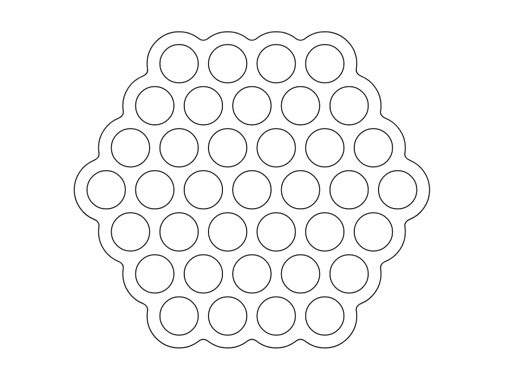 Laser Cut Wooden Honeycomb Trivet Coaster for Countertops