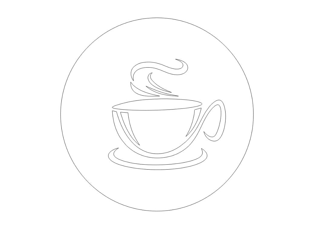Laser Cut Round Wooden Coffee Cup Coaster