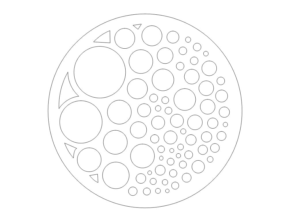Laser Cut Wooden Bubble Pattern Drink Coaster