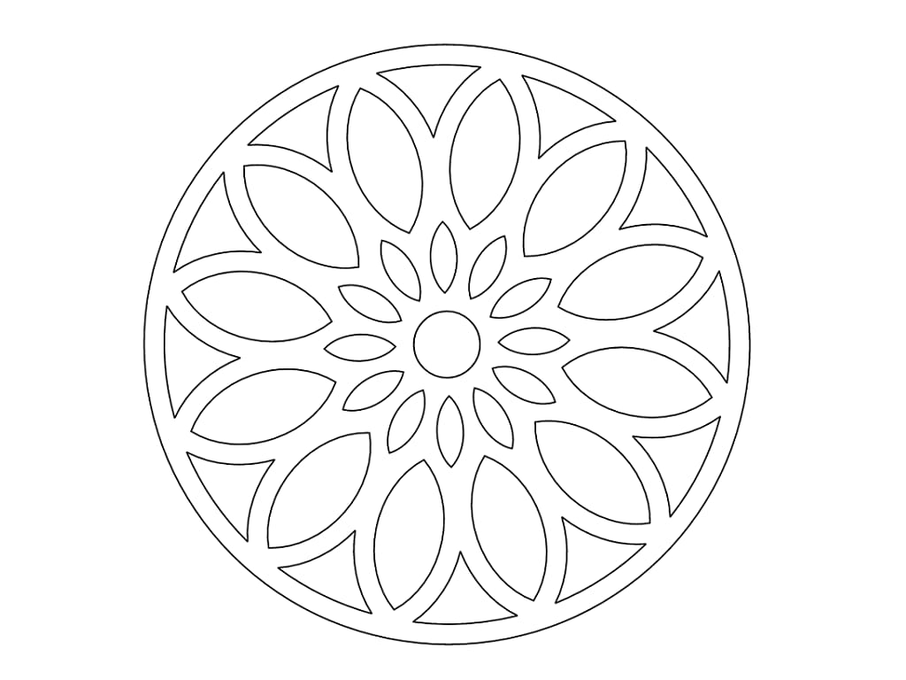 Laser Cut Drink Coaster with Geometric Floral Design