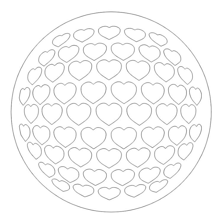 Laser Cut Wooden Heart Pattern Hot Pad Trivet