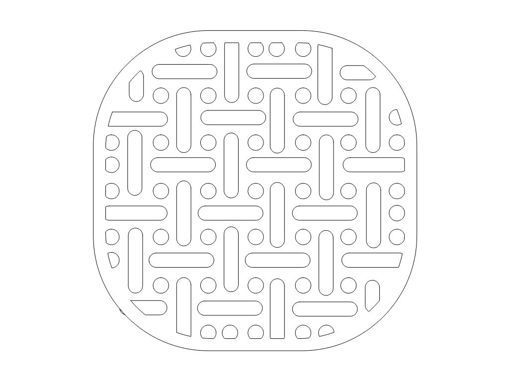 Laser Cut Wooden Hollow Weave Trivet and Drink Coaster