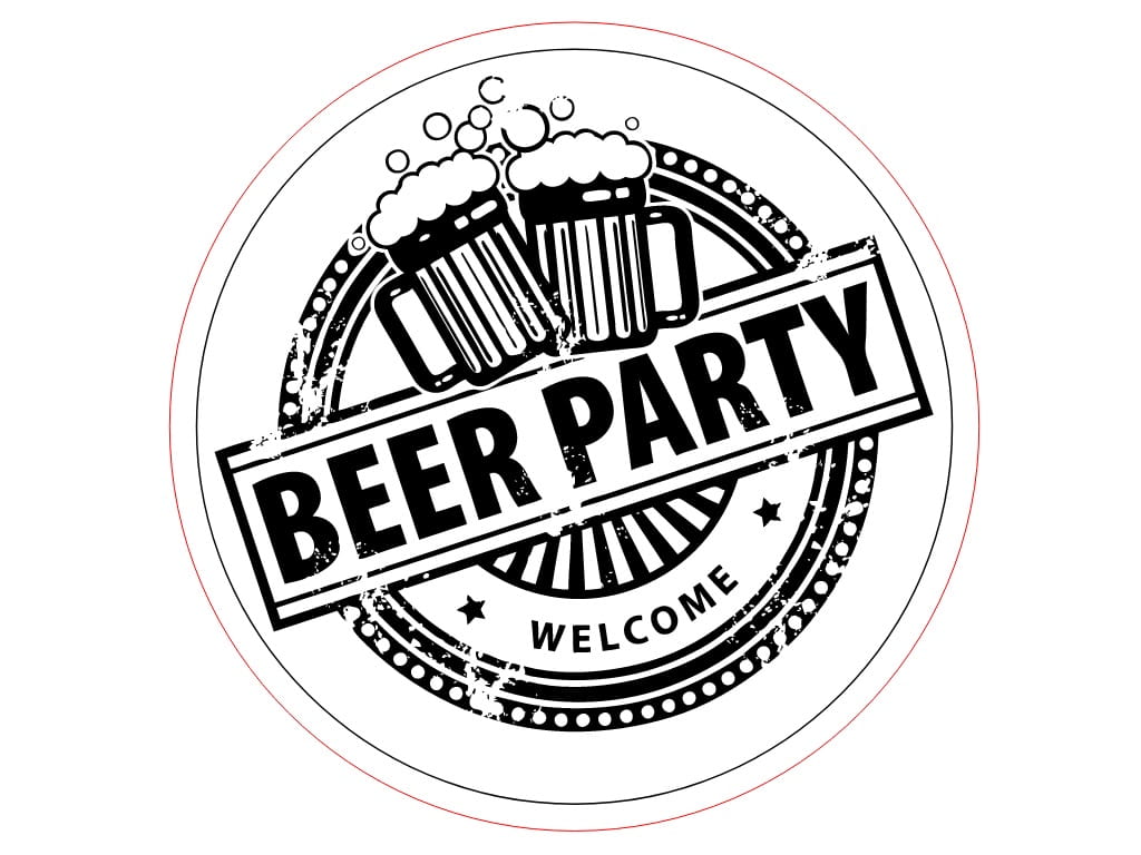 Laser Engraved Wooden Beer Party Drink Coaster