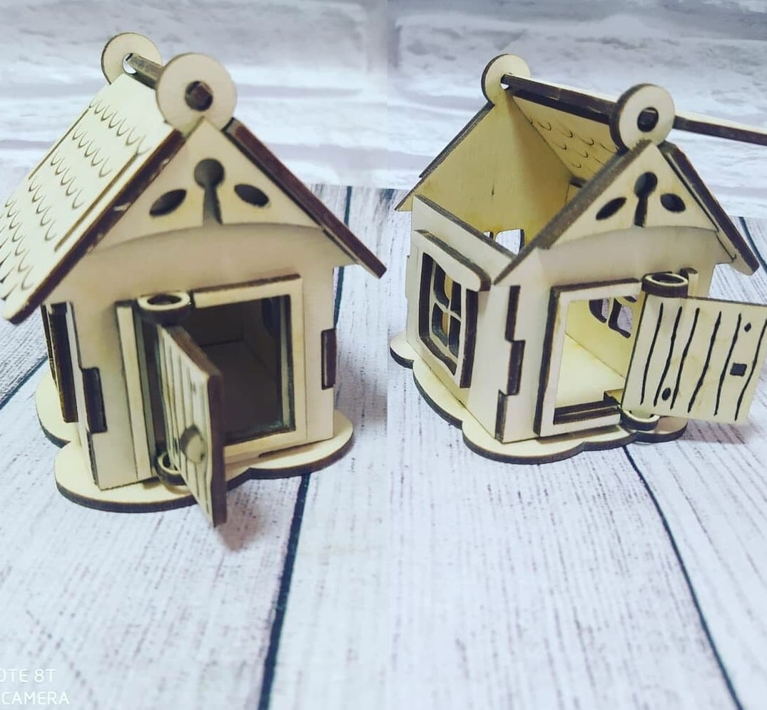 Small Candy House Decor for Christmas Laser Cut File