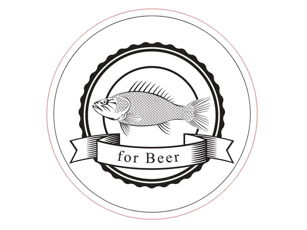 Laser Engraved Wooden Fish and Beer Drink Coaster