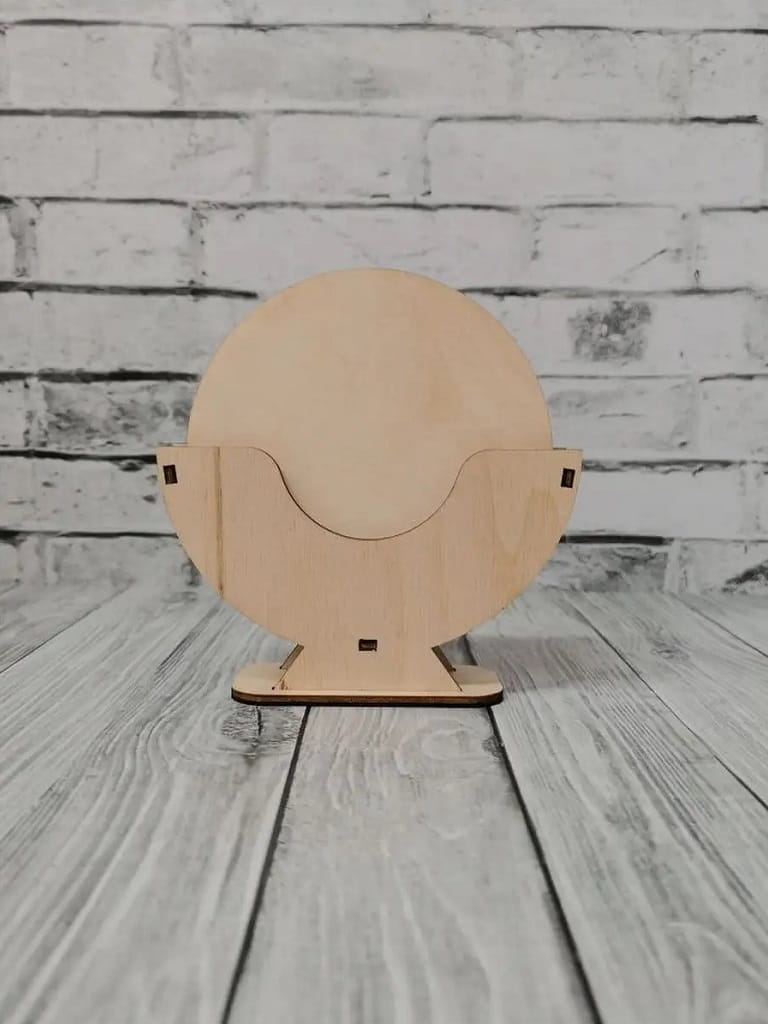 Laser Cut Wooden Drink Coaster Collection with Storage Stand